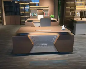 Office Desk : 2 Meters Luxury High-End L-Shape Desk