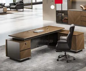 Office Desk : 2 Meters Luxury High-End L-Shape Desk