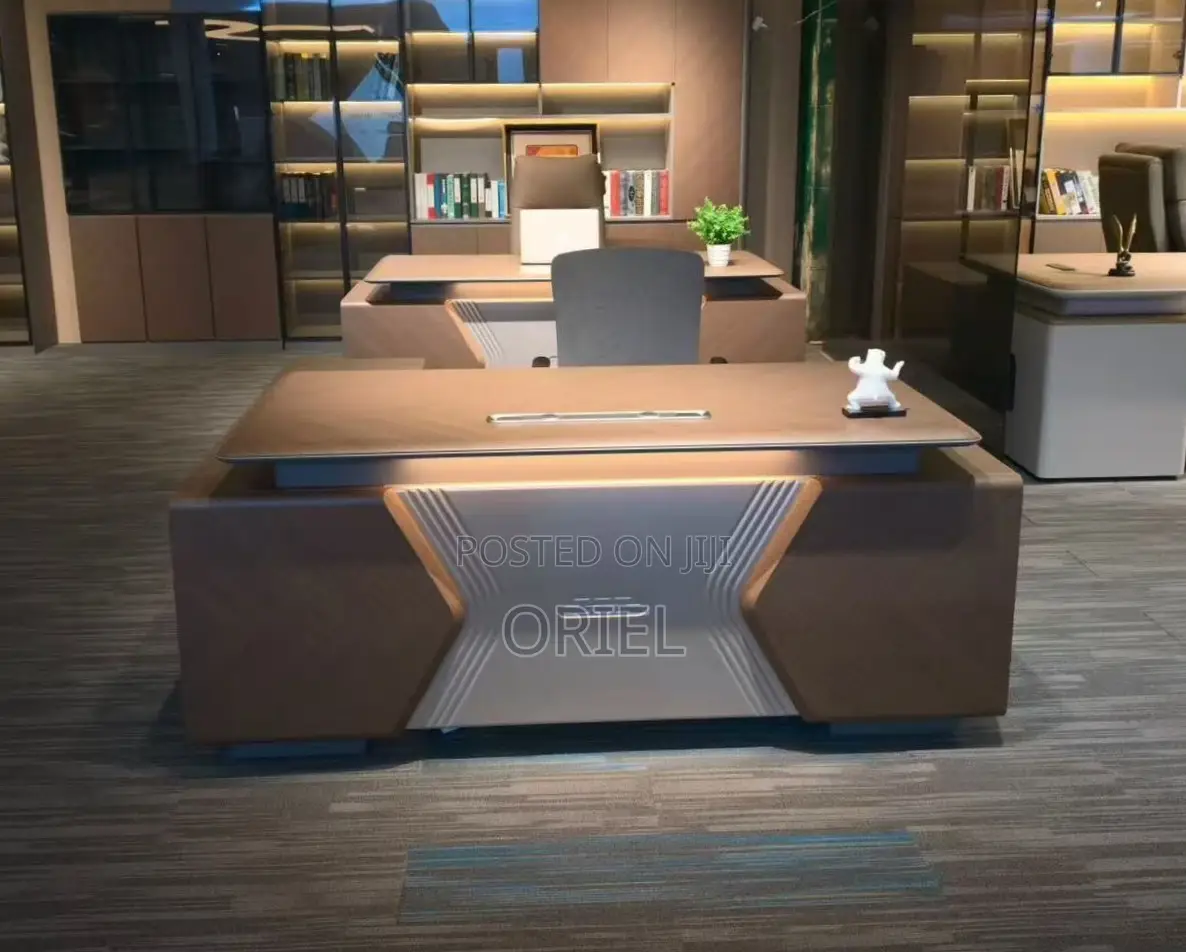Office Desk : 2 Meters Luxury High-End L-Shape Desk