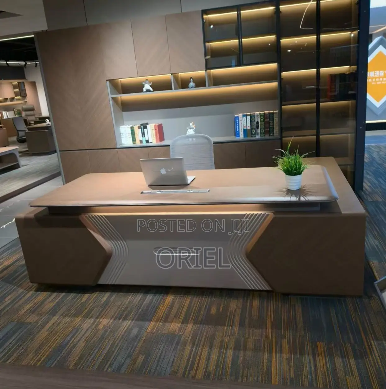 Office Desk : 2 Meters Luxury High-End L-Shape Desk