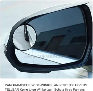 2x Rearview Spot Mirror With Rain Eyebrow Water Protector