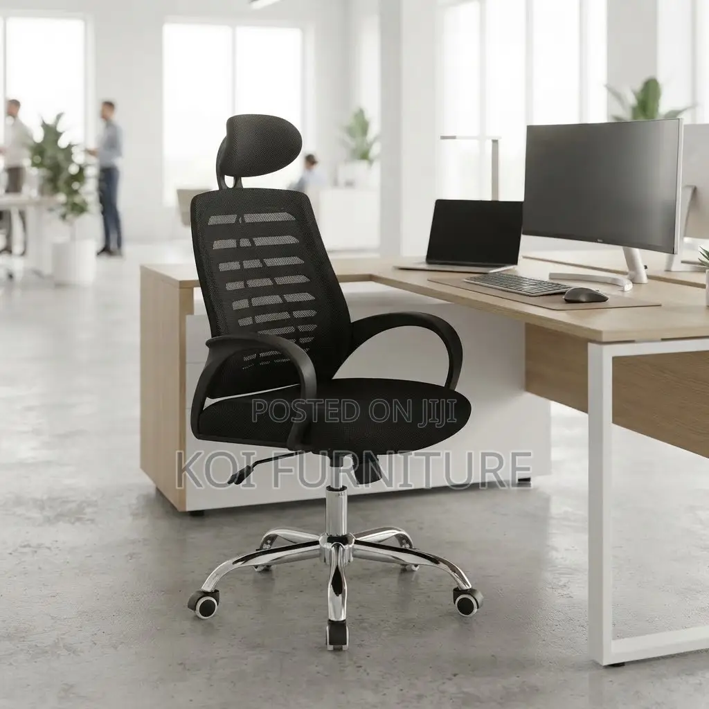 Office Chairs; Mesh Adjustable Home Office Headrest Chair