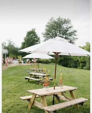 Outdoor Set; Comfortable Outdoor Conversation Set With Garden Umbrella