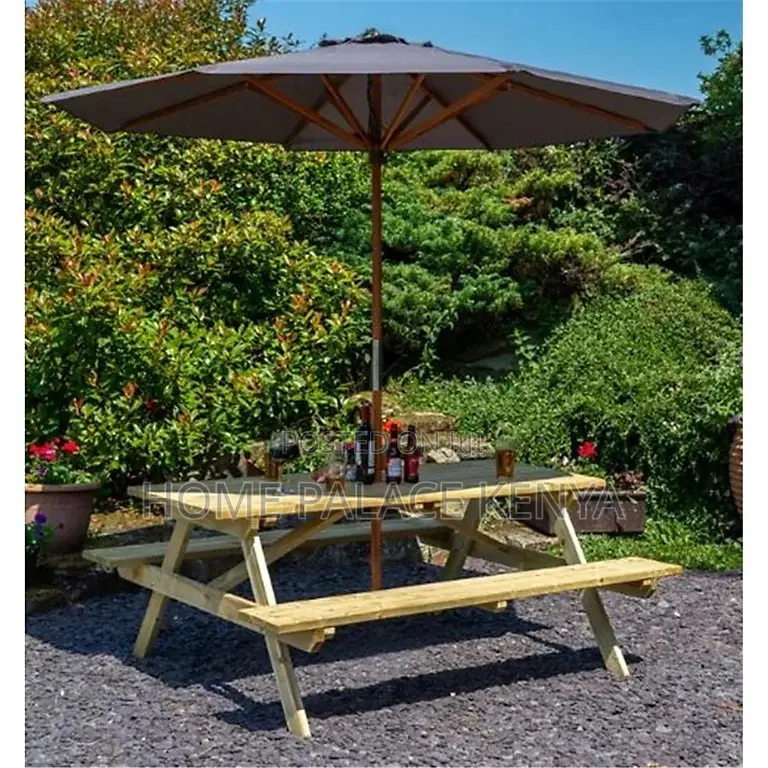 Outdoor Set; Comfortable Outdoor Conversation Set With Garden Umbrella