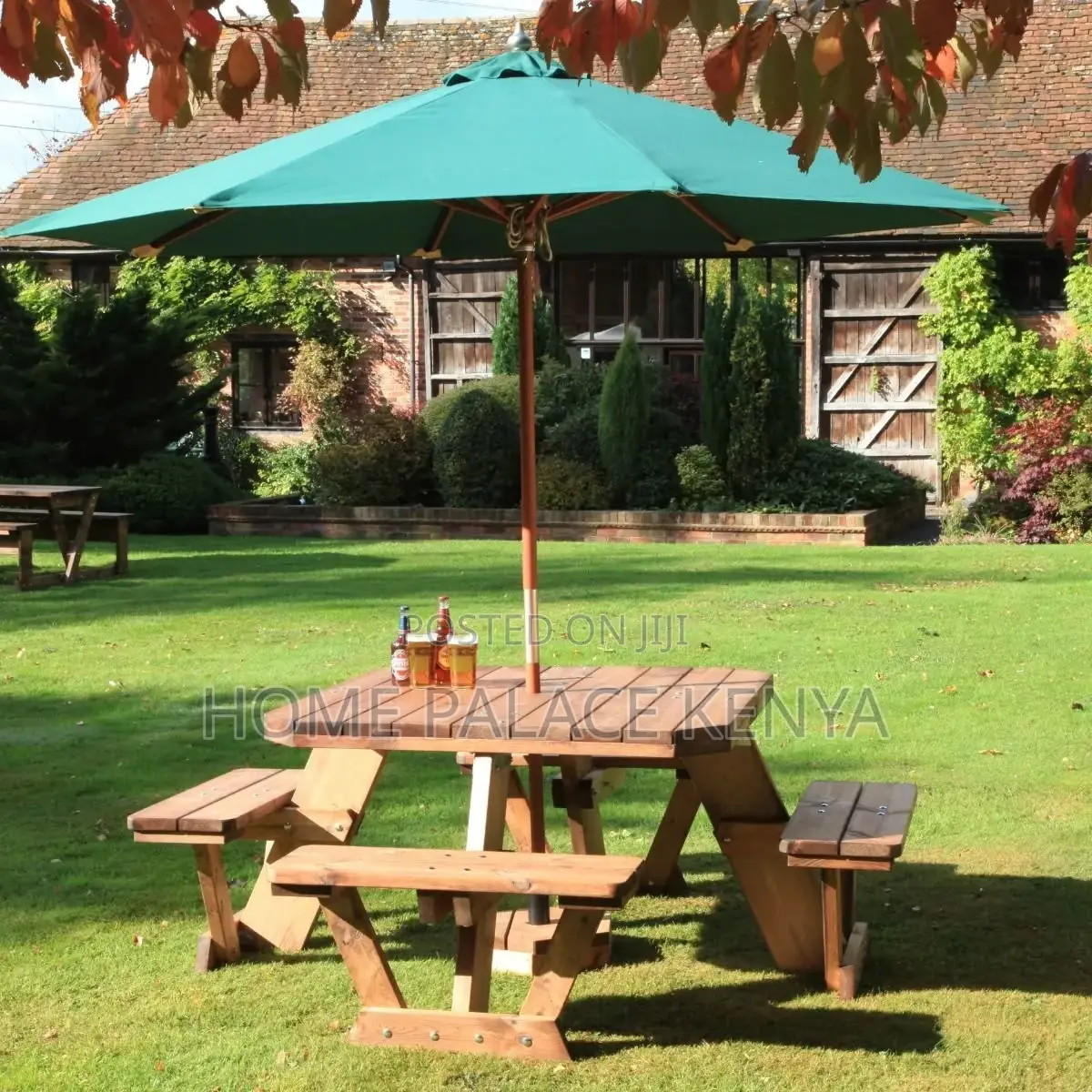 Outdoor Set; Comfortable Outdoor Conversation Set With Garden Umbrella