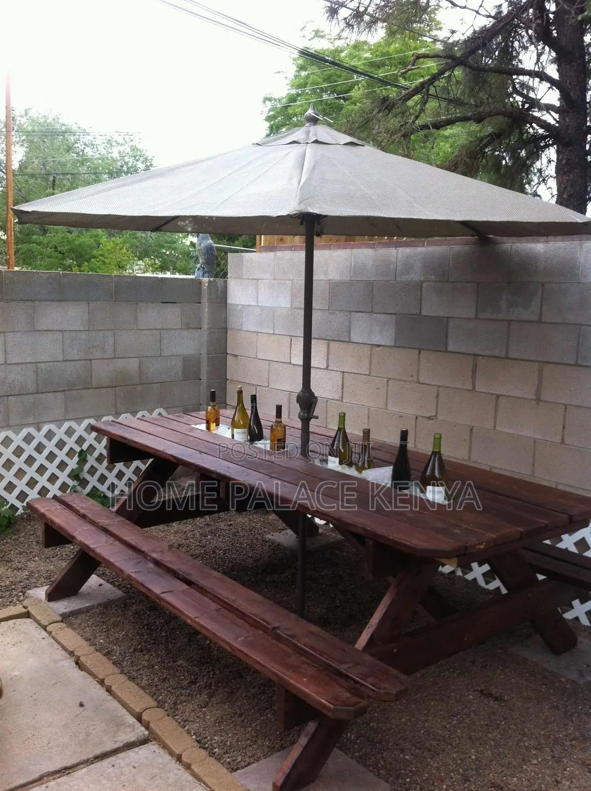 Outdoor Set; Comfortable Outdoor Conversation Set With Garden Umbrella