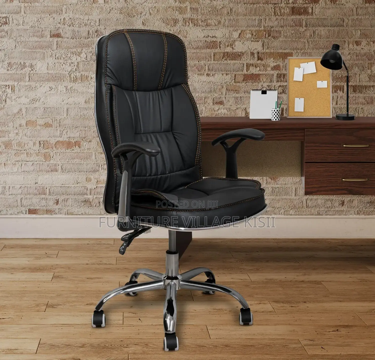 Office Chair; Executive Ergonomic Leather Office Seat