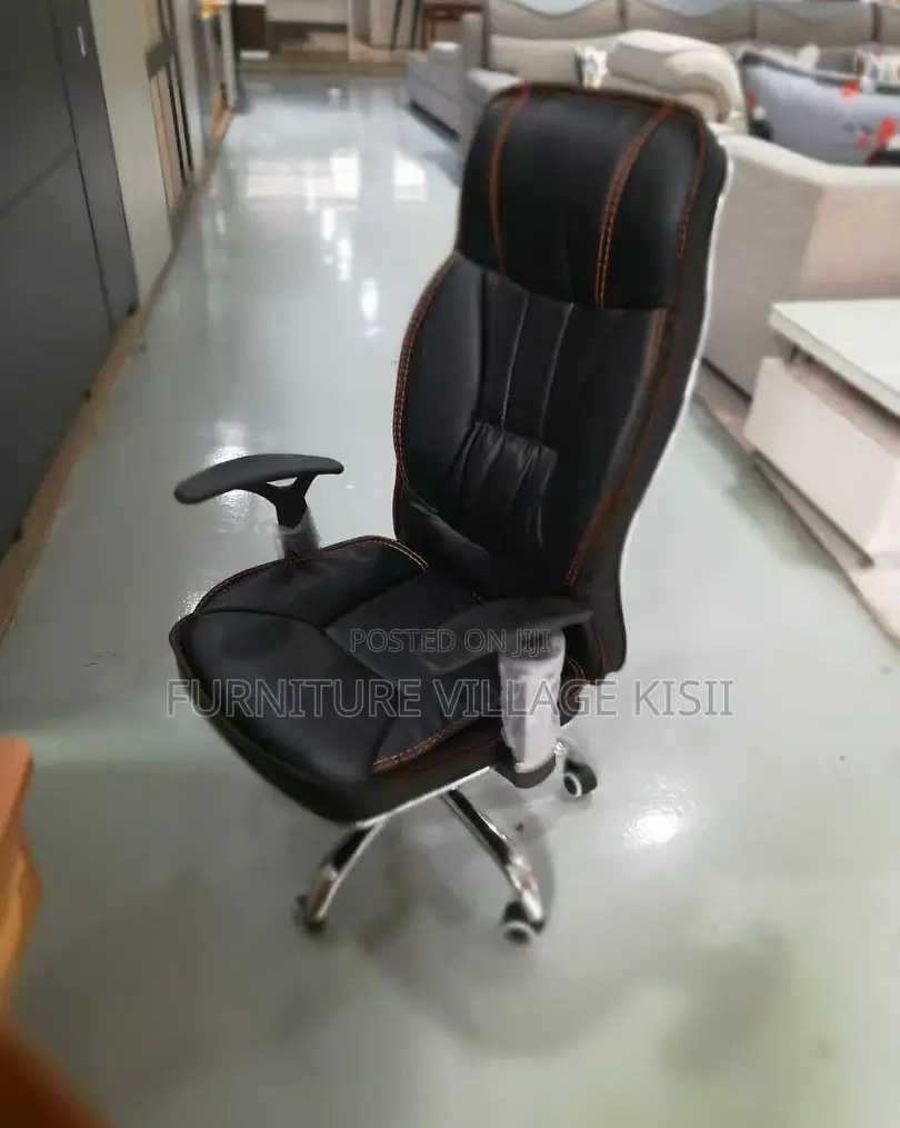 Office Chair; Executive Ergonomic Leather Office Seat
