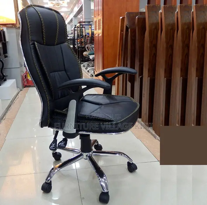 Office Chair; Executive Ergonomic Leather Office Seat