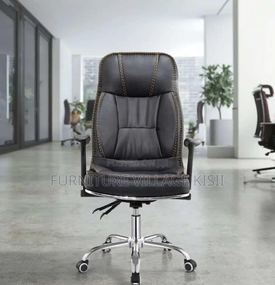 Office Chair; Executive Ergonomic Leather Office Seat