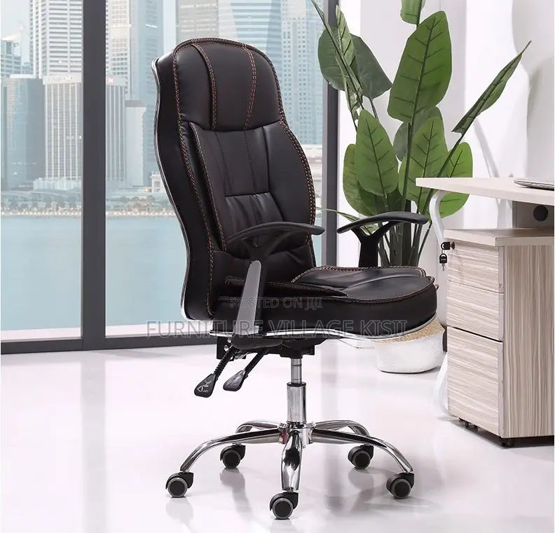 Office Chair; Executive Ergonomic Leather Office Seat