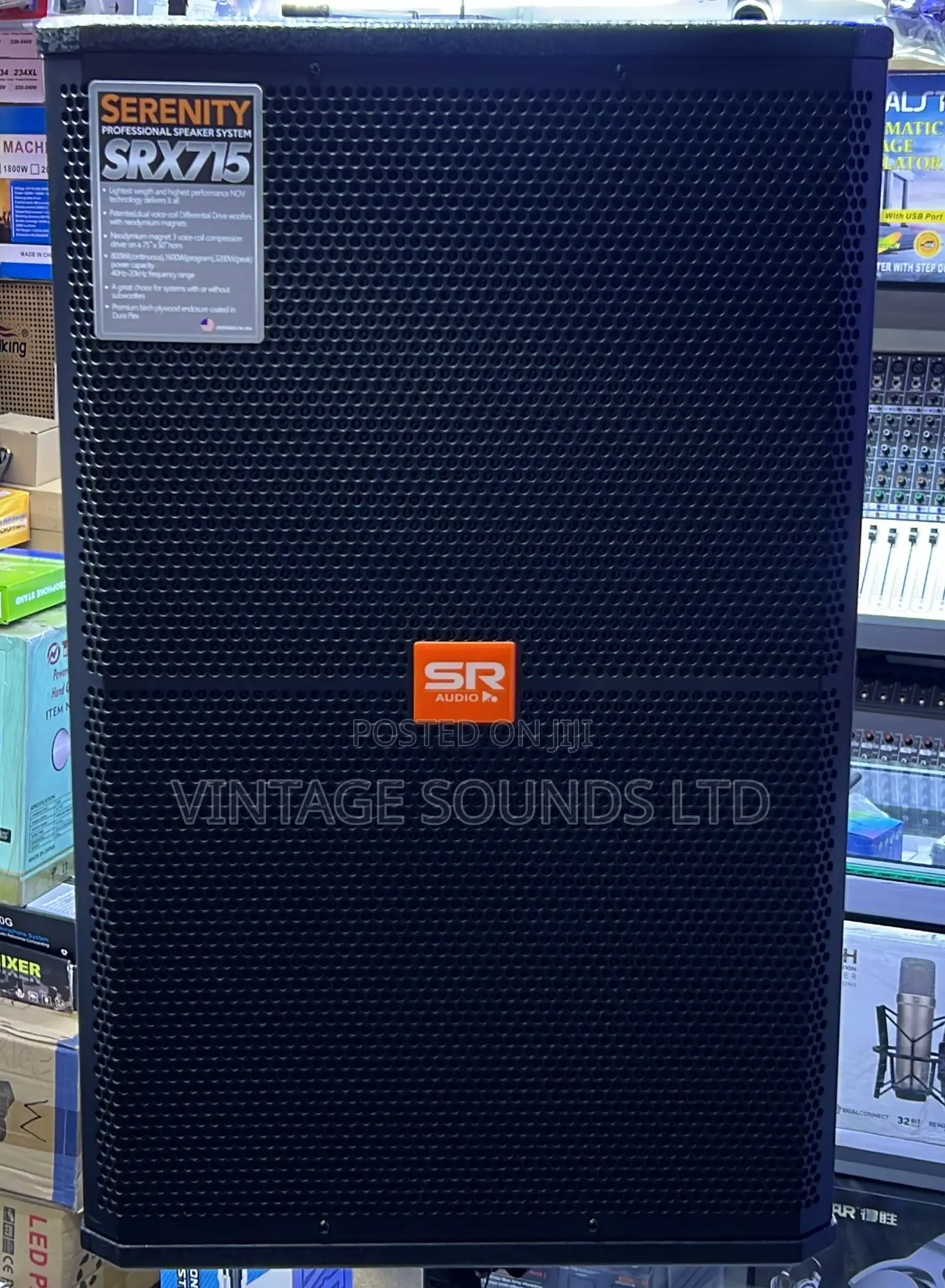 Serenity Audio SRX715 Professional Passive PA Speaker + Speaker Stand