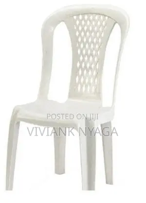 White Armless Plastic Chair