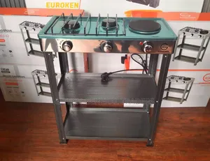 Eurochef 2gas+1hotplate Standing Cooker With Shelves