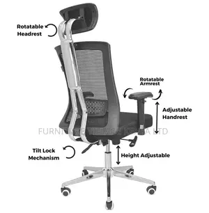 Office Chair; Mesh Reclining Ergonomic Swivel Executive Chair