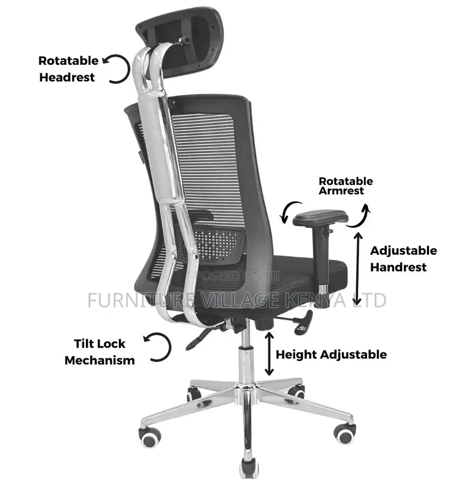 Office Chair; Mesh Reclining Ergonomic Swivel Executive Chair