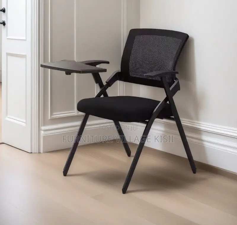 Office Chair; Black Foldable Study Mesh Seat