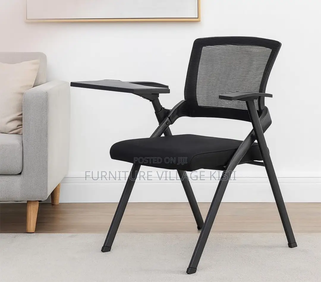 Office Chair; Black Foldable Study Mesh Seat