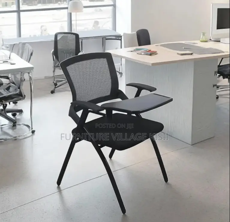 Office Chair; Black Foldable Study Mesh Seat