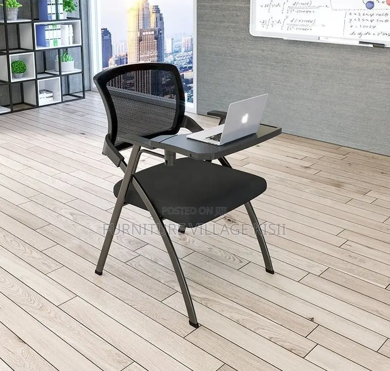 Office Chair; Black Foldable Study Mesh Seat