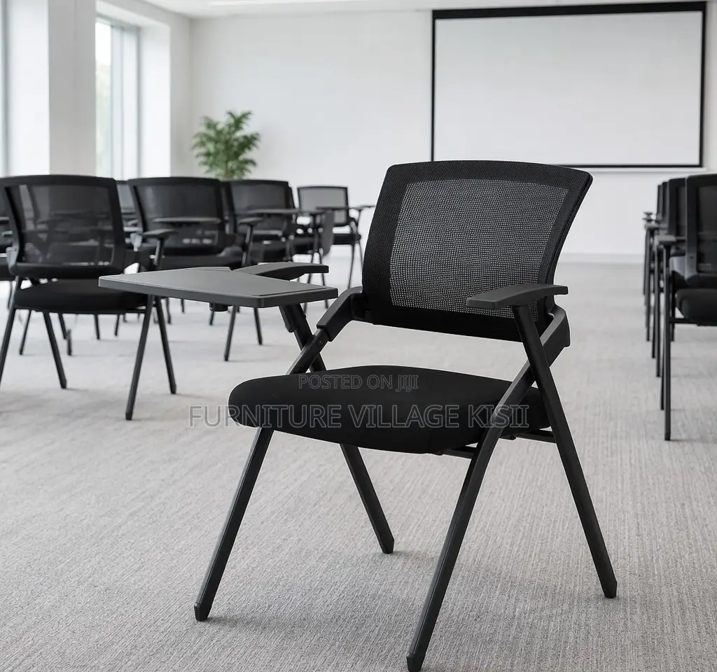 Office Chair; Black Foldable Study Mesh Seat