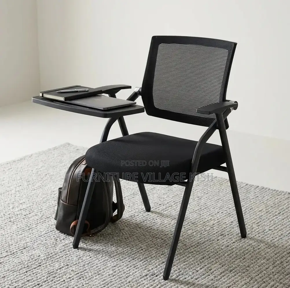 Office Chair; Black Foldable Study Mesh Seat