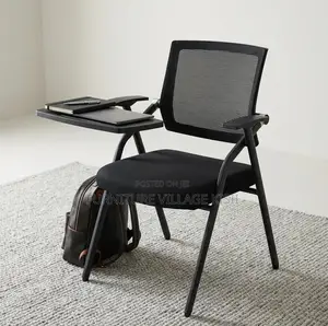 Office Chair; Black Foldable Study Mesh Seat