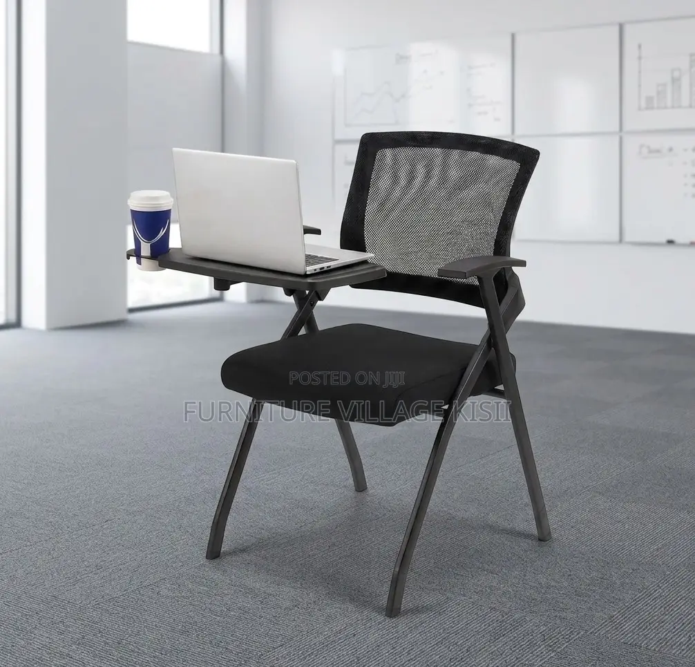 Office Chair; Black Foldable Study Mesh Seat