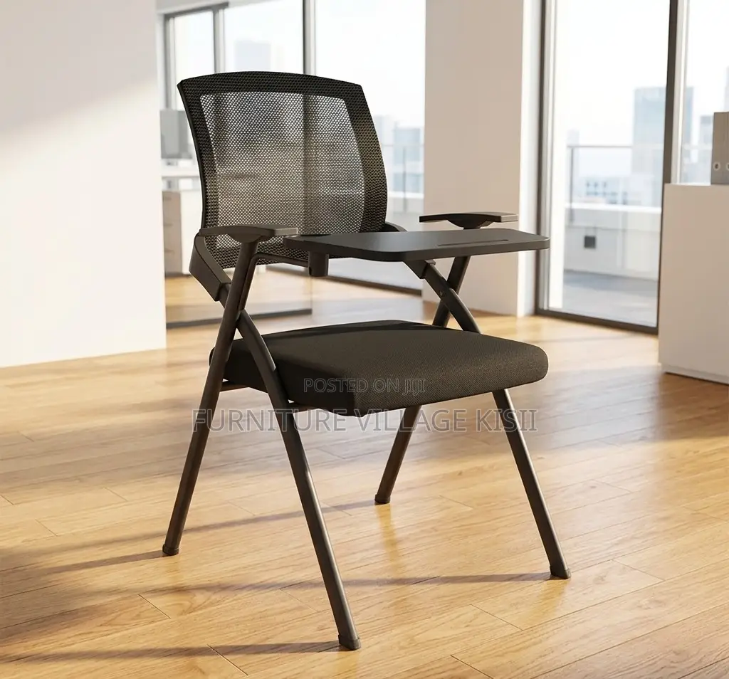 Office Chair; Black Foldable Study Mesh Seat