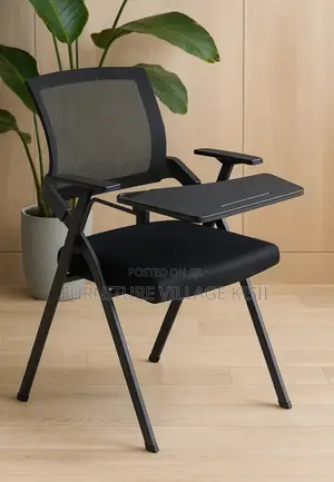 Office Chair; Black Foldable Study Mesh Seat