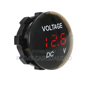 12v/24v Digital LED Voltmeter – Waterproof Round Panel Voltage Meter