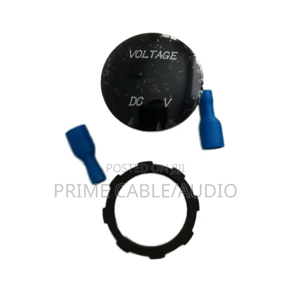 12v/24v Digital LED Voltmeter – Waterproof Round Panel Voltage Meter