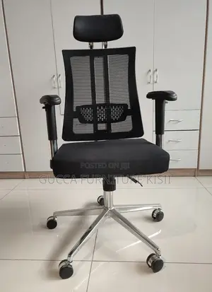 Office Chair; Adjustable High Back Office Chair With Headrest