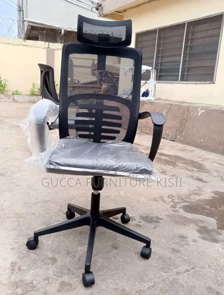 Office Chair; Adjustable High Back Office Chair With Headrest.