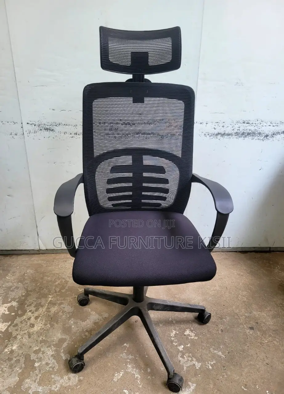 Office Chair; Adjustable High Back Office Chair With Headrest.