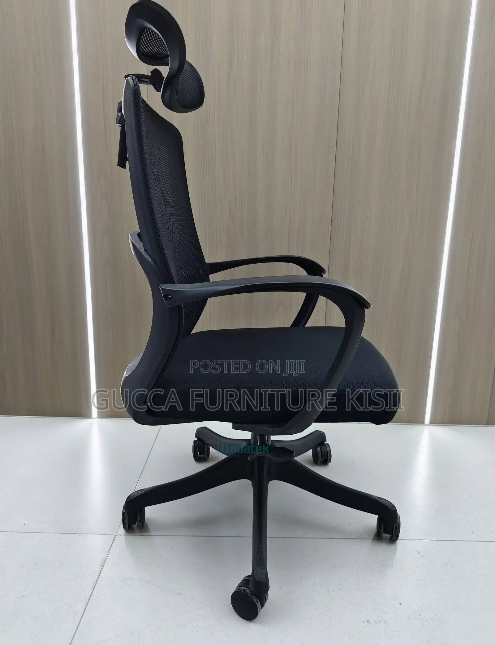Office Chair; Adjustable High Back Office Chair With Headrest.