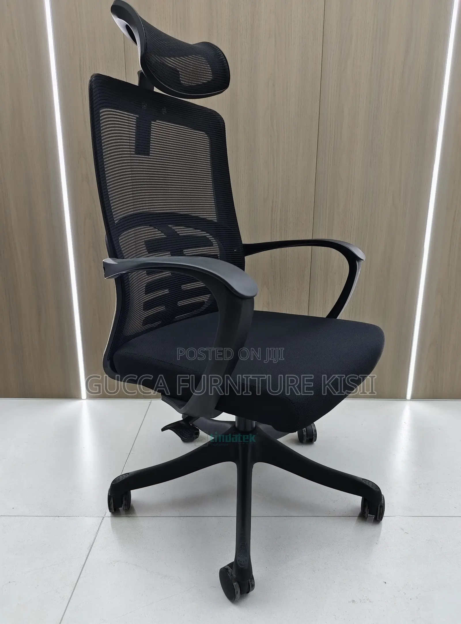 Office Chair; Adjustable High Back Office Chair With Headrest.