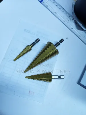 Titanium-Coated High-Speed Steel (HSS) Step Drill Bit
