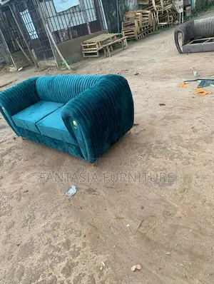 Executive 2 Seater Teal Fabric Sofa