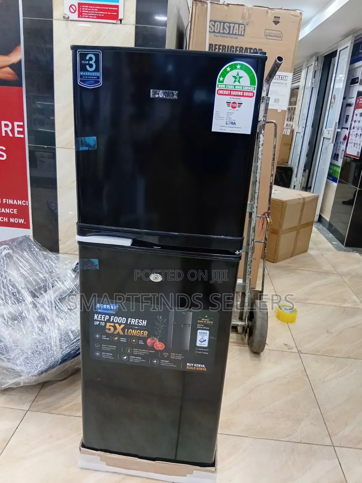 Ecomax 138L Double Door Refrigerator