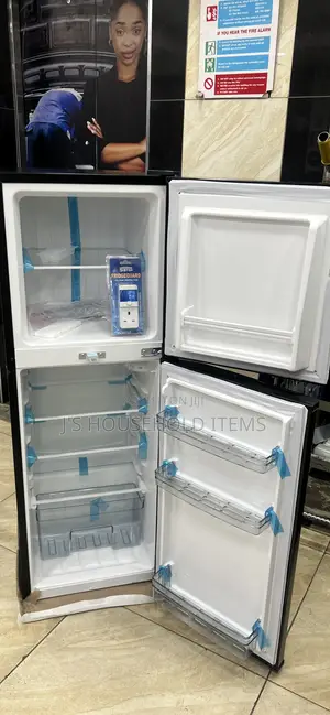 Ecomax 138 Litres Black Double Door Refrigerator
