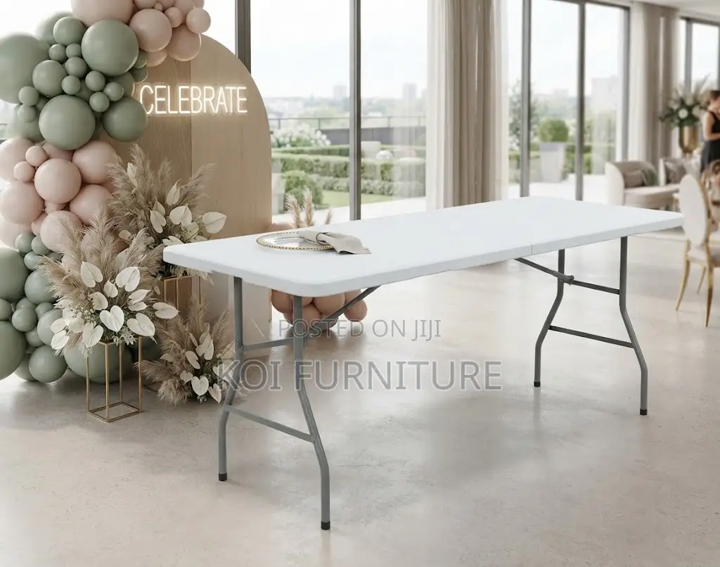 Home Table; Foldable Home Outdoor Garden White Table