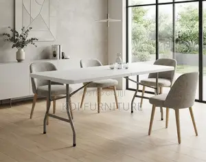 Home Table; Foldable Home Outdoor Garden White Table