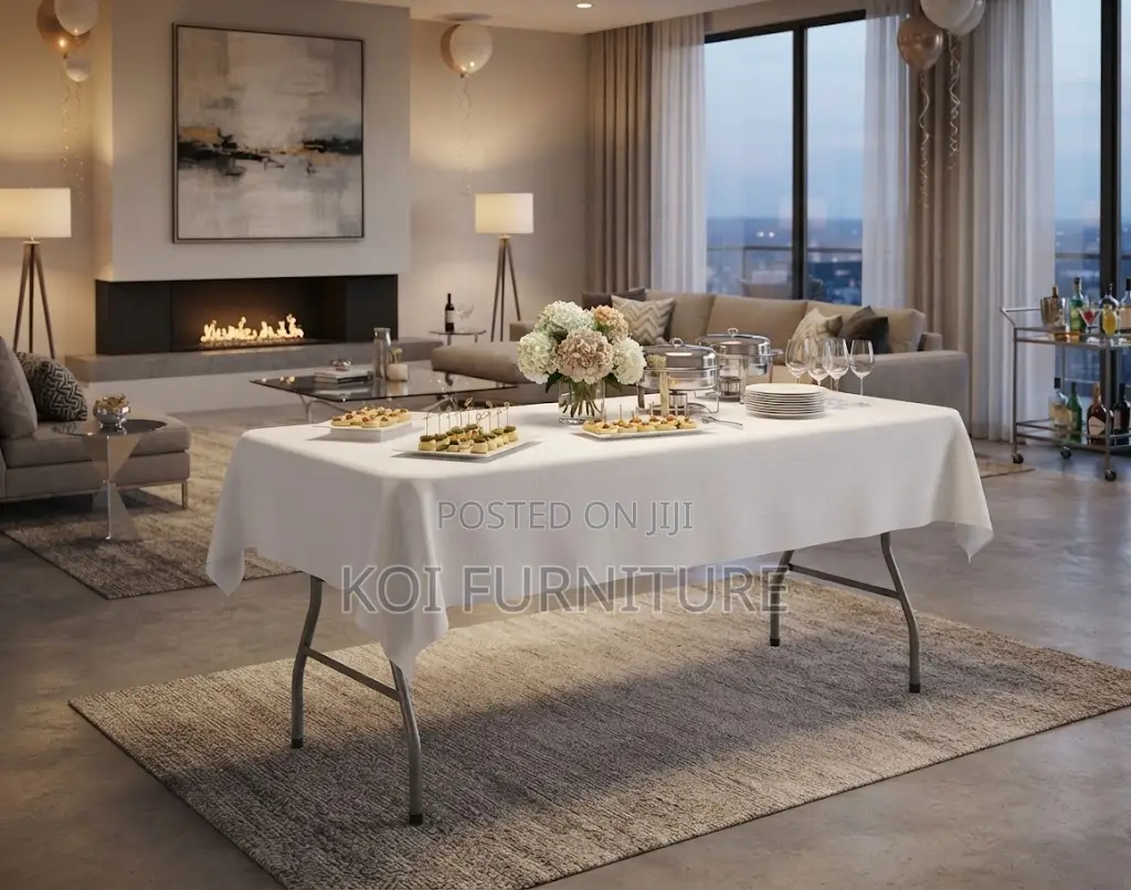 Home Table; Foldable Home Outdoor Garden White Table