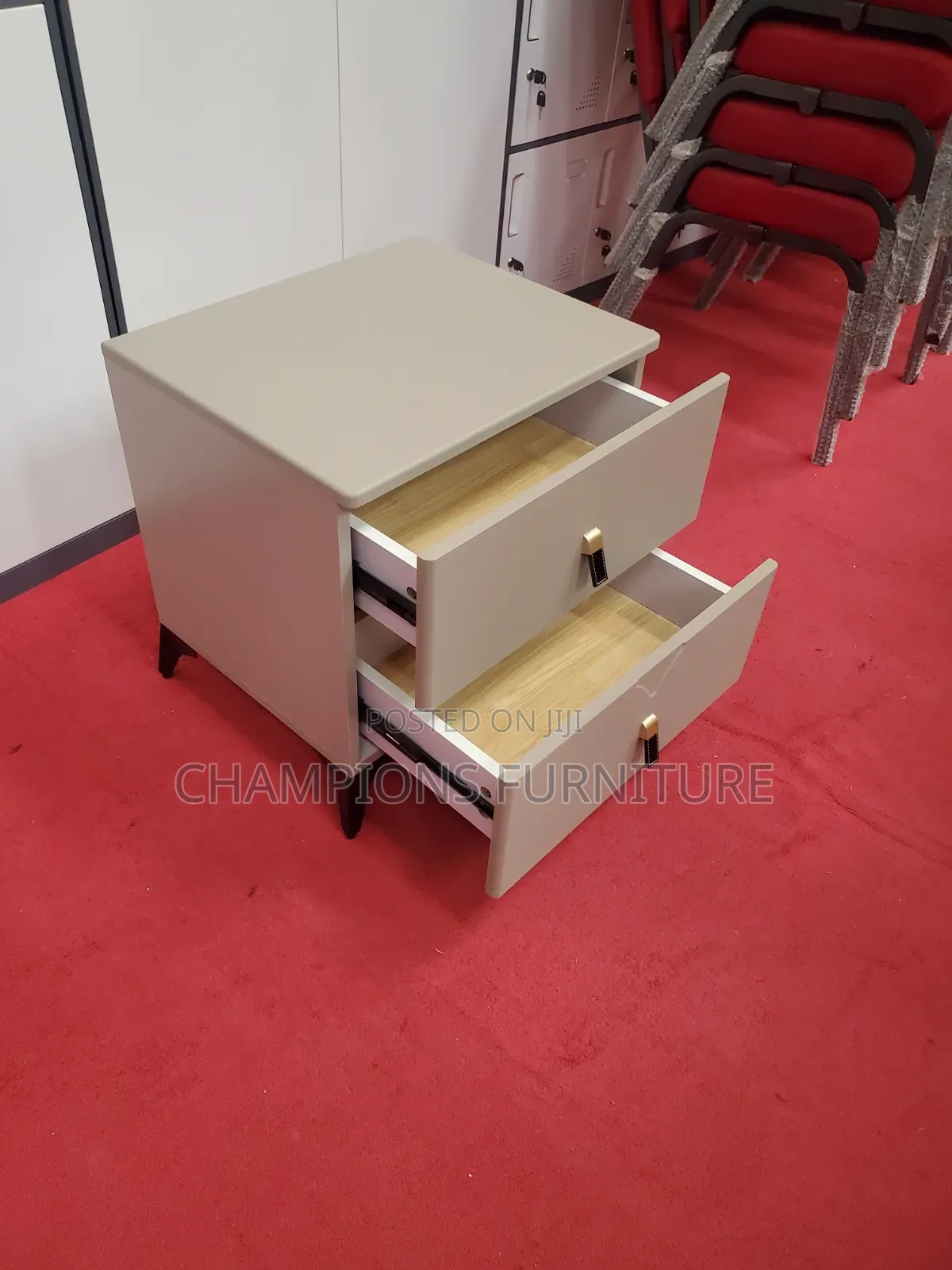 Modern Beige Bedside Cabinet