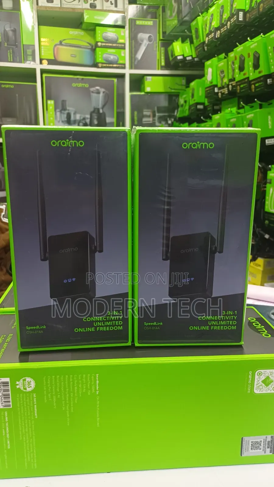 Oraimo SpeedLink Access Point, Repeater Router 3-in-1 WiFi Extender