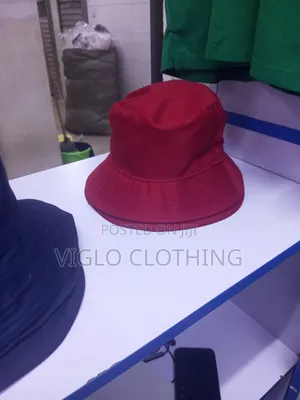 Red,and Navy Blue Bucket Hats Available