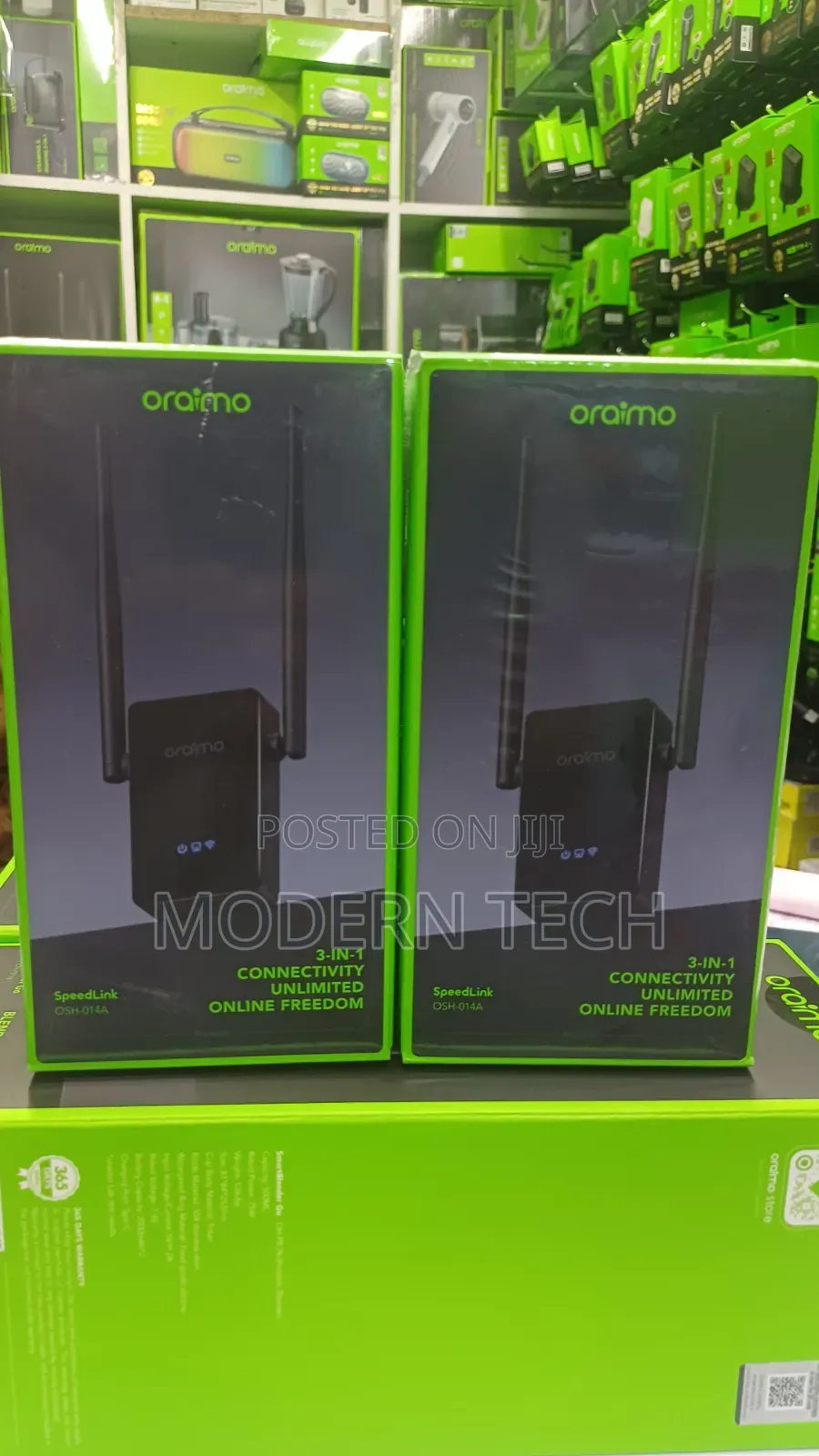 Oraimo SpeedLink OSH-014A 300Mbps WiFi Repeater Extender 3-in-1 Router
