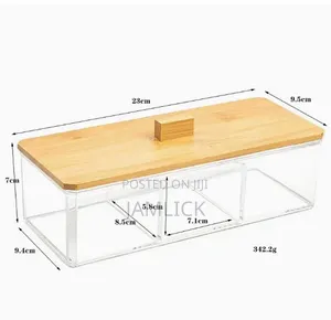 Acrylic Organizer With Bamboo Lid - Av