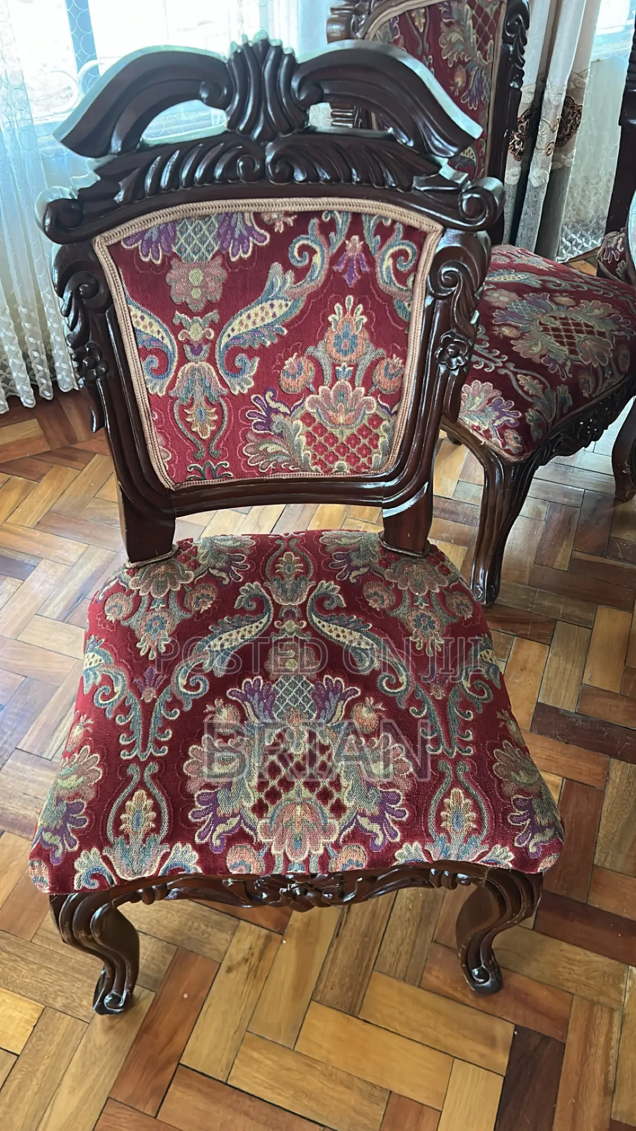 8-Seater Wooden Dining Table Chairs Set